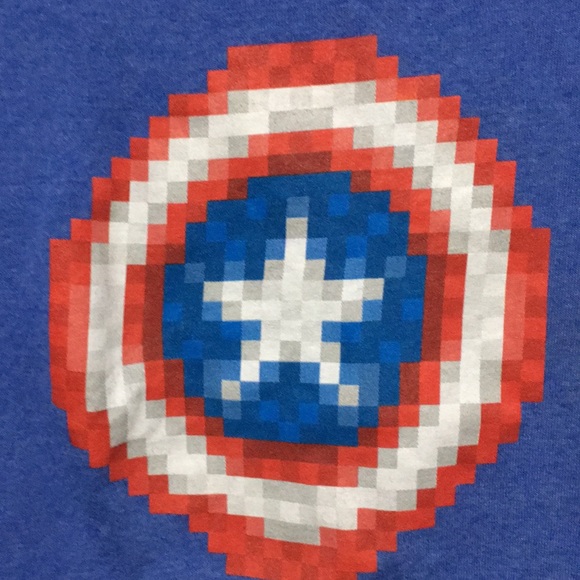 Marvel Captain America pixel kids T-shirt - Picture 2 of 4